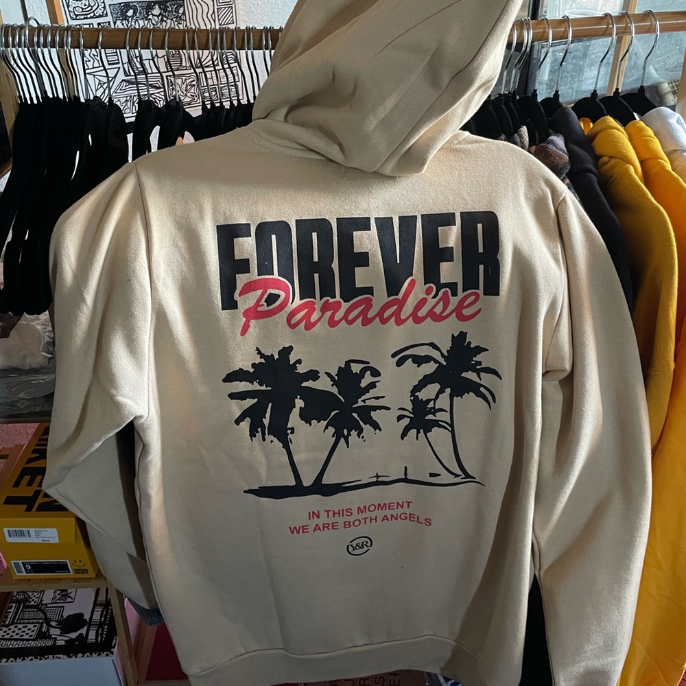 Forever Paradise Hoodie size Medium (NWT)